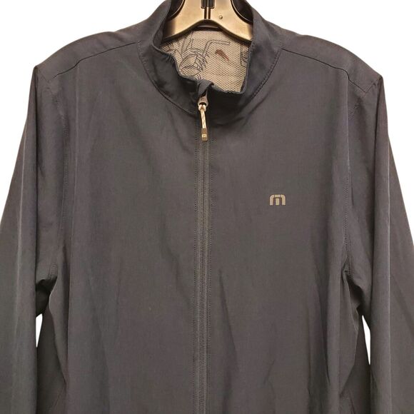 TRAVIS MATHEW Jacket Mens Medium Navy Blue Full Zip Golf Windbreaker Athleisure - Picture 2 of 11